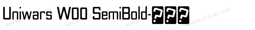 Uniwars W00 SemiBold字体转换